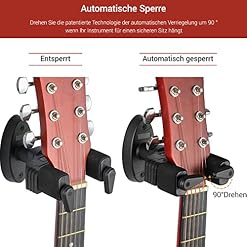 Support mural pour guitare murale avec verrouillage automatique, support mural pour guitare acoustique, guitare… - Les Beatles, Paul McCartney, John Lennon, RIngo Starr, George Harrison Support mural pour guitare murale avec verrouillage automatique, support mural pour guitare acoustique, guitare… – Image 4