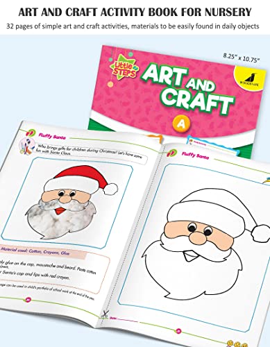 Image of Woodsnipe Art Craft Books for Preschool & Kindergarten Ages 2 to 6 Years| Simple Easy Fun Activities to Develop Creativity, Fine Motor Skills| Painting, Puppets, Origami, Paper Art with Daily Objects