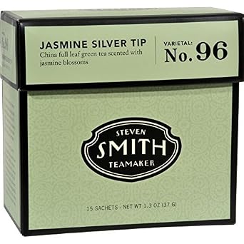 Smith Teamaker Jasmine Silver Tip Green Tea (6x15 Bag) ( Value Bulk Multi-pack)
