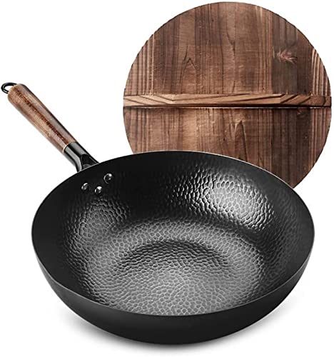 Wok tradicional de hierro 32 cm sin recubrimiento