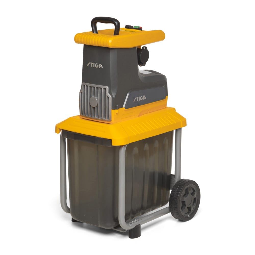 STIGA Bio Silent 2500 Biotrituratore Elettrico, 2500 W, 60 L – Rullo 8 Denti, Motore Brushless – Per Giardinaggio, Rami fino a 40 mm