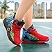 Ucilxi Fashion Anti Slip Wear Resistant High top Children's Sports Basketball Shoe Black Red