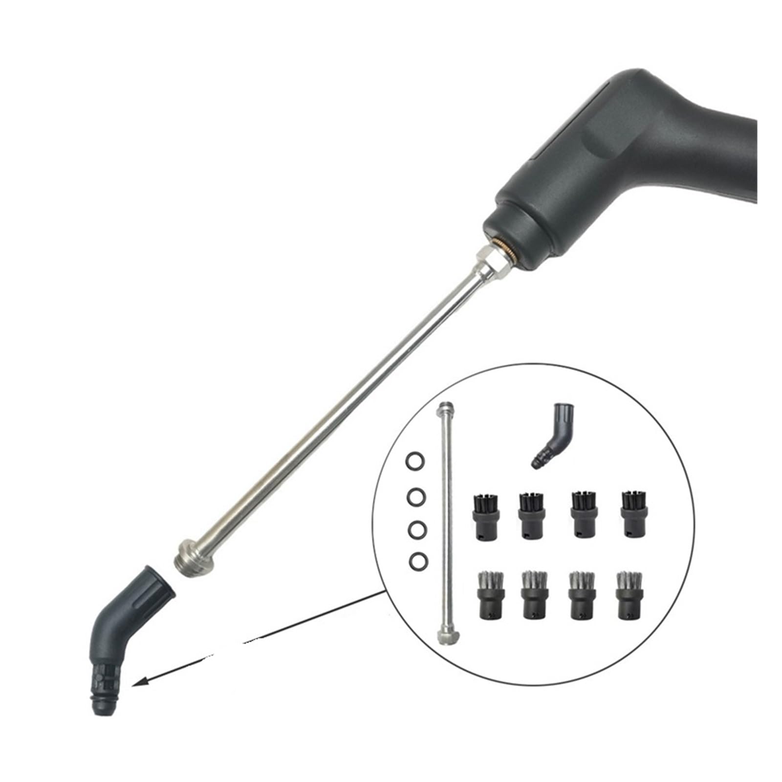Adaptador convertidor A65T-M12 con cepillo de vapor