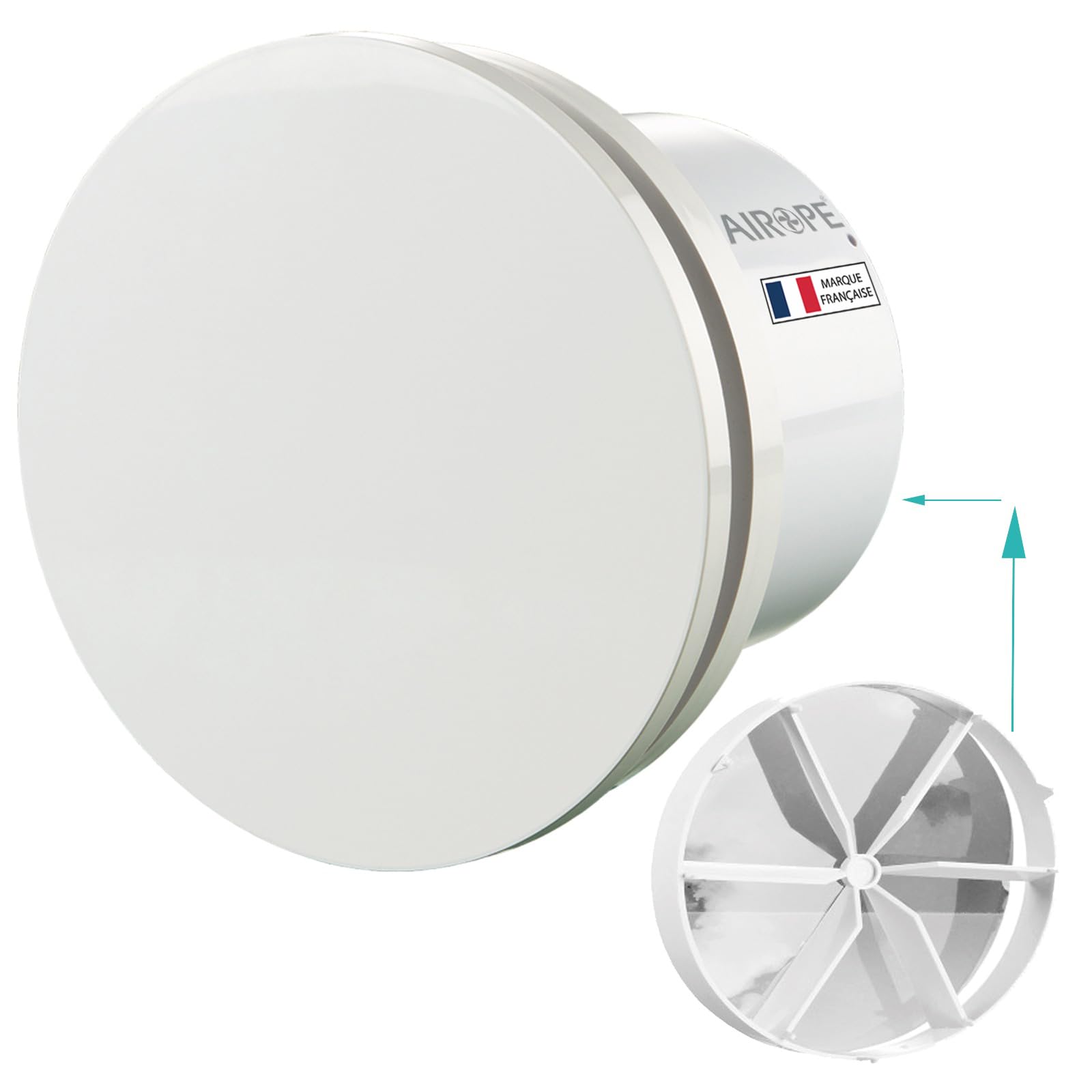 BRISE-C-100 mm,Ventilador Extractor de Baño aire, Silencioso con Válvula Anti Retorno,Ideal para Baño,Cocina,Inodoro,Bajo Consumo Energético,5 AÑOS de Garantía