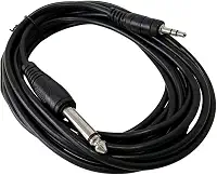 Cabo P10 Macho X P2 Macho 3 Metros Cabo Auxiliar P10 X P2 Preto