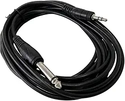 Cabo P10 Macho X P2 Macho 3 Metros Cabo Auxiliar P10 X P2 Preto