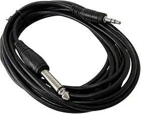 Cabo P10 Macho X P2 Macho 3 Metros Cabo Auxiliar P10 X P2 Preto