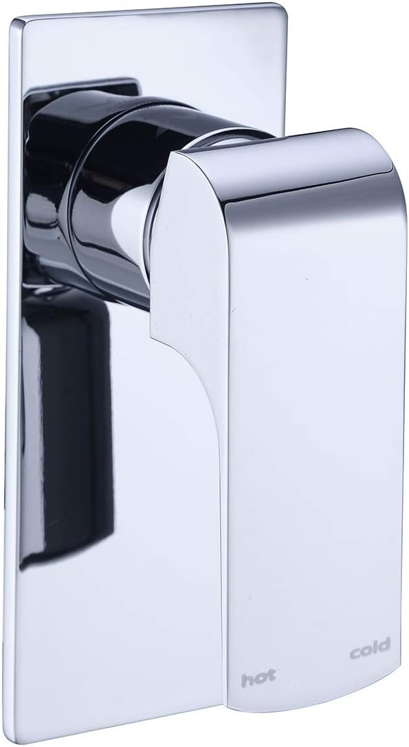 ZUKKI Wall Mount Manual Bathroom Shower Handle Shower Mixer Set Valve Trim Valve Required Kit Control Ceramic Valve Shower taps Shower Handle Rough-in Valve Body and Trim Included Polished Chrome