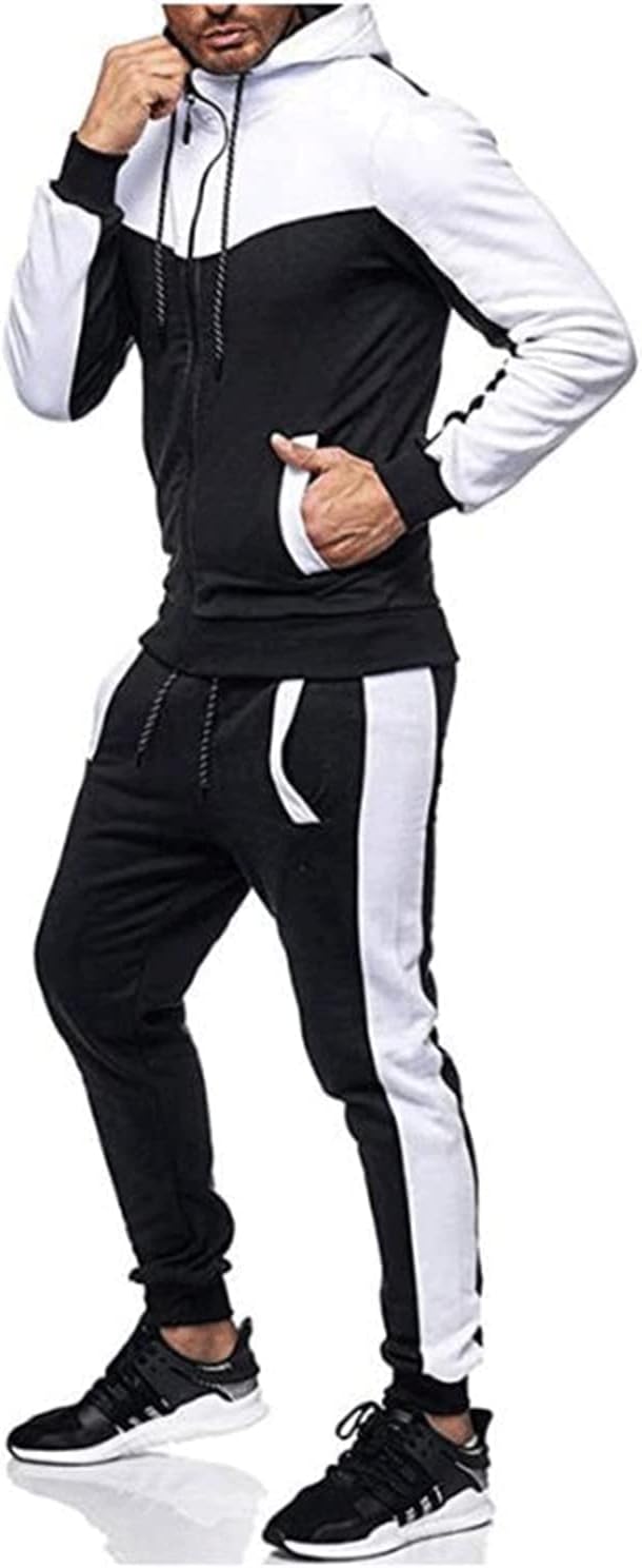 Marine Royal Track Suits for Men Set Full Zip Sweatsuit Outdoor Jogging Men Tracksuits - Image 3
