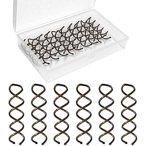 Spiral Bobby Pins Brown with Storage Tin, 20 Pcs Spin Pins for Hair (2 Inch), Premium Spiral Hair Pins for Buns, Non Scratched Twist Screw Hair Pins for Women Girls and Kids Cover