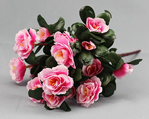 Lopkey Outdoor Artificial Red Azalea Bush Pink #TOP2