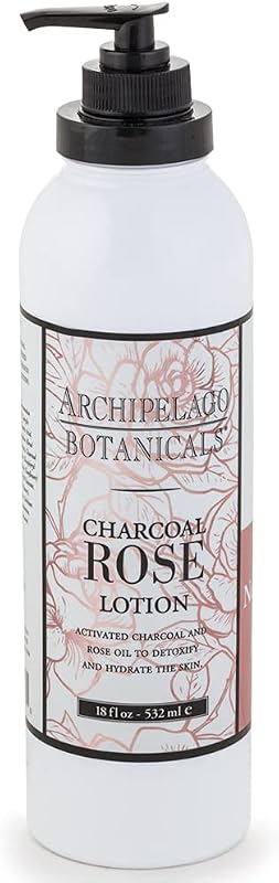 Loção corporal Archipelago Botanicals Charcoal Rose, 510 g