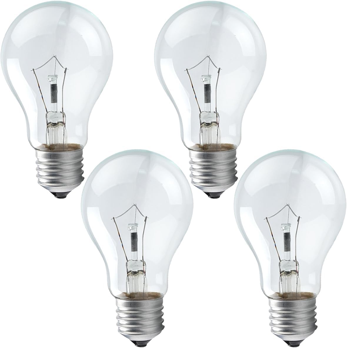 Photo 1 of RUGACCG Incandescent Light Bulb, A19 E26 Medium Base, Dimmable, Soft White - 4 Count