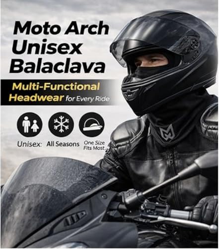 Image of Balaclava for Men & Women | Face Mask for Bike Riding | Motorcycle Balaclava | Helmet Mask | Breathable Neck Gaiter | Moisture-Wicking Black