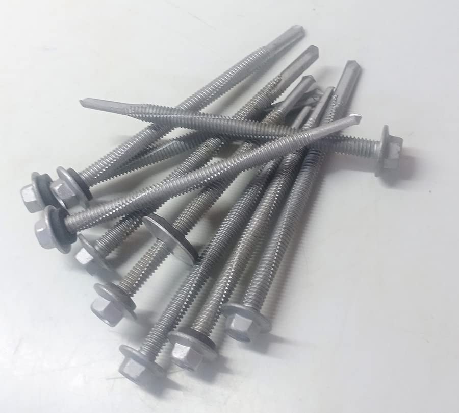 Hex Head Roofing Self Drilling Screw M4 x 125mm (10 Pcs) AH - 008 (B0B6RHR6KK) Amazon Price History, Amazon Price Tracker