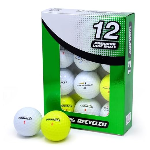 Second Chance Pinnacle Grade A Used Golf Balls - 12 Pack | Recycled Pinnacle Lake Golf Balls Lake Balls | Mixed Pinnacle Golf Balls for Exceptional Performance