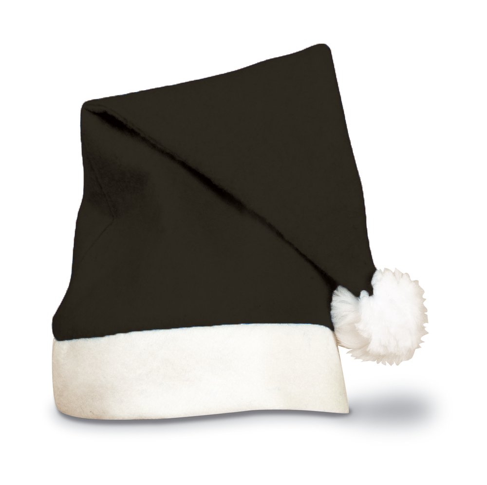 eBuyGB Christmas Santa Hat & Novelty Festive Accessories Multiple Colours Unisex Adults Fancy Dress Costume Party (Pack of 1 Black)