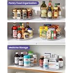 4 Pack 9 Inch Clear Acrylic Lazy Susan 360° Turntable Organizer Spice Rack - Image 5