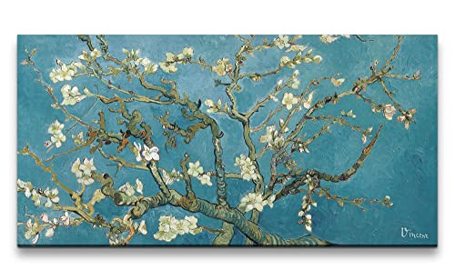 Paul Sinus Tableau mural 120 x 60 cm Vincent van Gogh « Branches d'amandier en fleurs » Impression sur toile