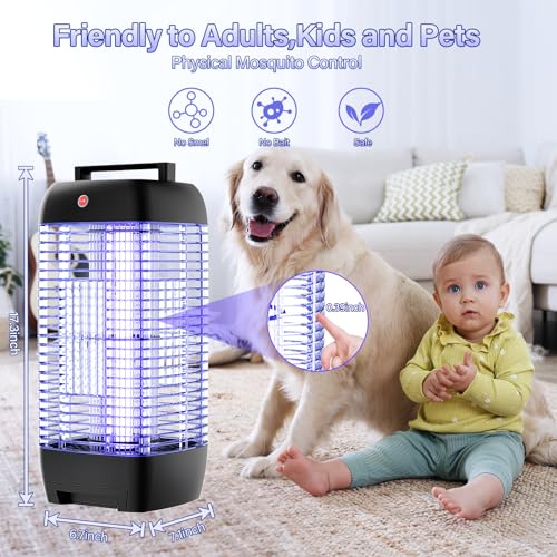 Veppro BUGZAPPER-910-B Electric Outdoor Bug Zapper Indoor, 4200V Mosquito Zapper Outdoor For Patio, Insect Fly Zapper Waterproof Backyard, Mosquito Killer For Outside Yard Home 100-120V, Abs Plastic Outer thumb #3