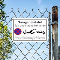 TAKULA Einfahrt Freihalten Schild 30x20cm Parken vor Garage Verboten – Ansicht 7