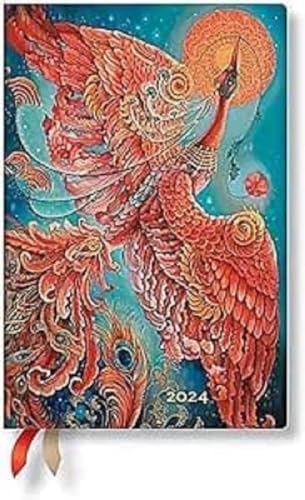 Paperblanks Flexi 12-Monatskalender 2024 Feuervogel, Horizontal – Mini (140 x 95), Deutsch., 5.95 €