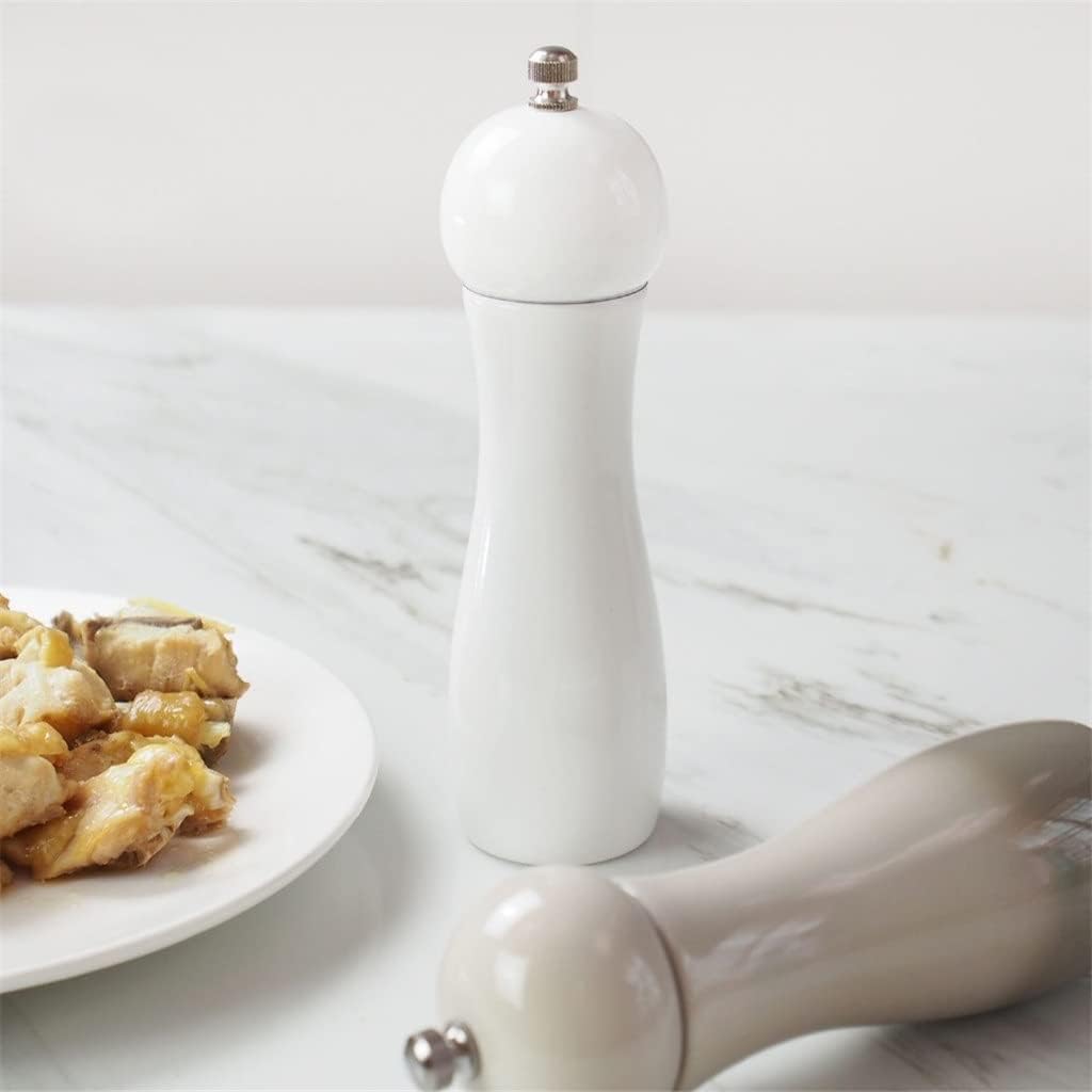 6 inch pepper grinder &salt manual wood body with adjustable mill seasoning bottle barbecue tools