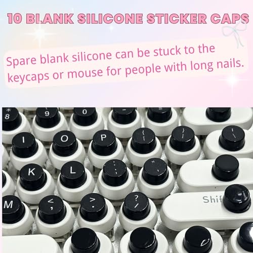 Adhesivos protectores de silicona para teclado, 72 piezas miniatura 5
