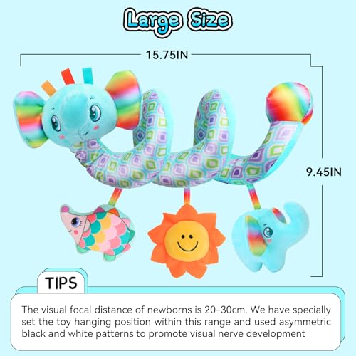 Image of Spiral Car Seat Toys for Babies 0-6 Months