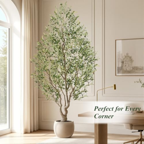 Keeplush 9ft Faux Olive Tree - Large Artificial Olive Tree with Realistic 2006 Leaves and 157 Olives - Lush and Elegant Fake Olive Tree with for Indoor Outdoor Office Living Room Decor by Keeplush - Used condition - Image 7