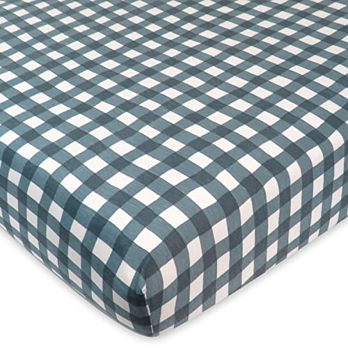 Image of HonestBaby Unisex-Baby Classics Fitted Crib Sheets Set Standard Mattress, 100% Organic Cotton Baby Boys, Girls, Neutral, 1 Pack - Tossed Skulls, One Size