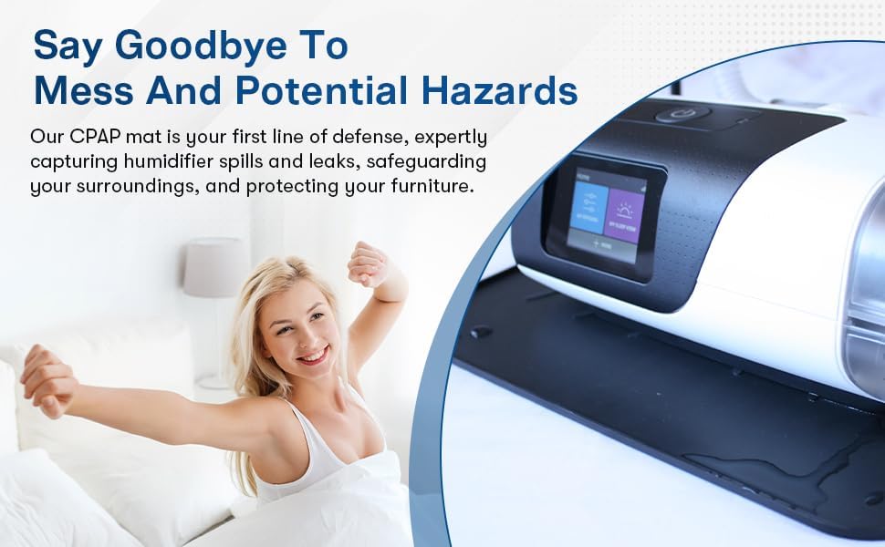 Miniatura 9 de Alfombrilla para colgar máscara y tubo para CPAP - Suministros para CPAP para organización de cabecera con cubierta antipolvo de máscara limpia -