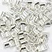 Tacool 100pcs Sterling Silver Crimp Tube Beads Stoppers for Jewelry Making (Silver, 1.5x1.5mm)