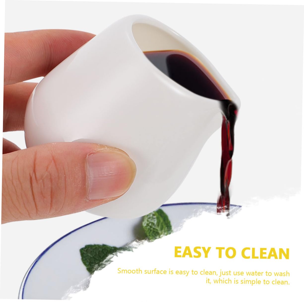 VINTORKY 4pcs Ceramic Milk Cup Coffee Creamer Pitcher Espresso Wdt Containers Milk Pourer Small Milk Jug Sauce Cups Water Bottles Mini Oatmilk Water Kettle Ceramic Milk Jugs White Ceramics