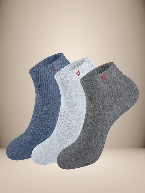 TRENDMALLS Cotton Blend Socks for Mens & Womens, Sneakers Length Fit, Athletic Odour Free with Arch Support Sports Running wear Unisex Free Size (Packs of 3 & 6) 4