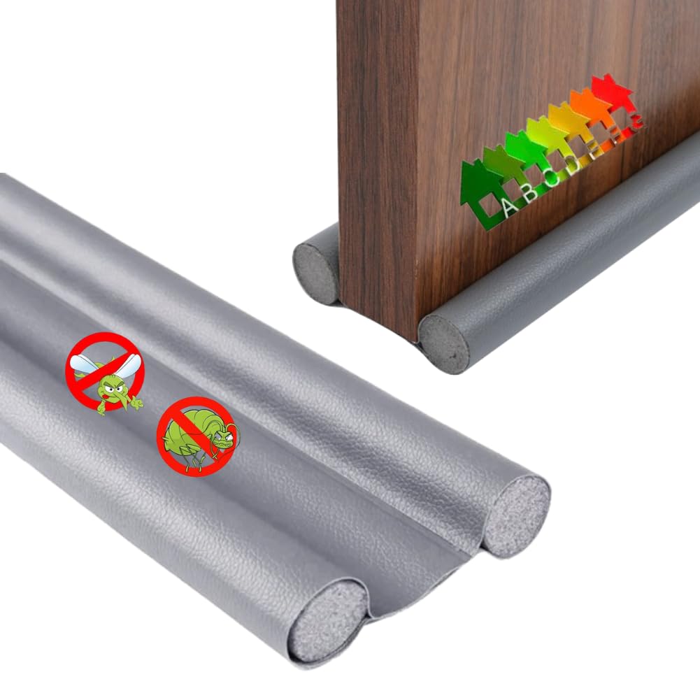 POLIBARA I Burlete Puerta Entrada, Espuma EVA I Polipiel Gris, Aislamiento Termico y acustico, burlete bajo Puerta, Frio Calor