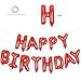 COLOURBOW Red Balloons Red Happy Birthday Balloons Banner 16 Inch Happy Birthday Sign Letter Balloons Happy Birthday Balloon for Girls Boys Adults Happy Birthday Decorations and Party Supplies