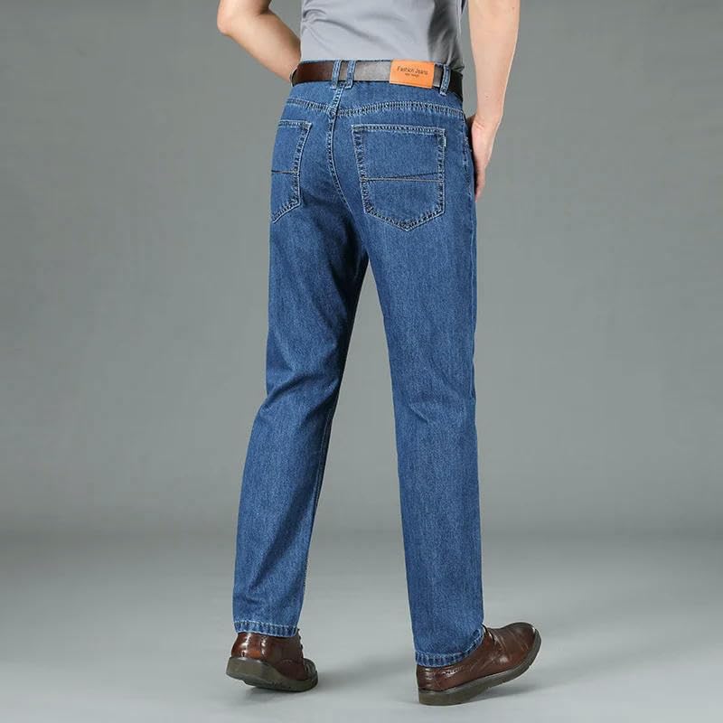 Jeans Men Spring Summer Cotton Classics Business Straight Denim Pants Mens Trousers Male3