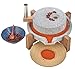 Stone Grain Mill - Manual Flour Mill with Stable Wood Base, Natural Granite Stone Grinder Mill for Dry & Wet Use, Home Kitchen Tool (11.8 x 15.8 inch)