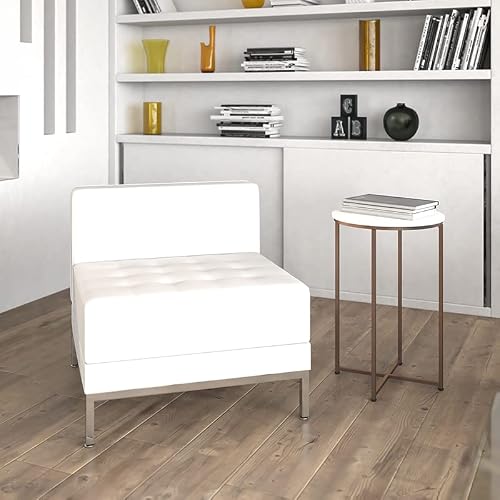 Flash Furniture Hercules Imagination Series Contemporary White Leathersoft Middle Chair #TOP1