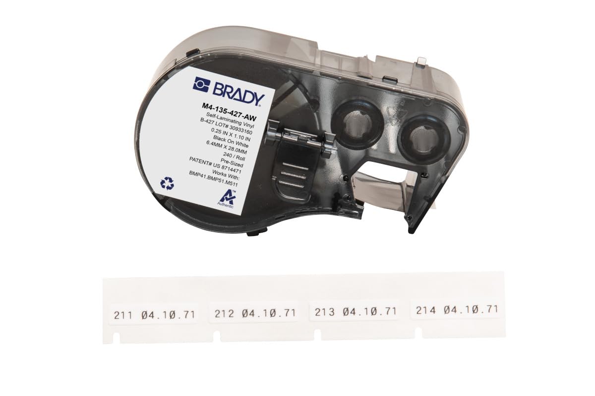 Brady M4-135-427-AW Vinyl-Etiketten für BMP41/BMP51/M511-240 Stück