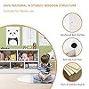 Costzon Toy Storage Organizer for Kids, 5-Section School Classroom Storage for Organizing Books Toys, Wooden Kids Bookshelf Daycare Furniture for Preschool, Playroom, Nursery, Kindergarten (White) #4