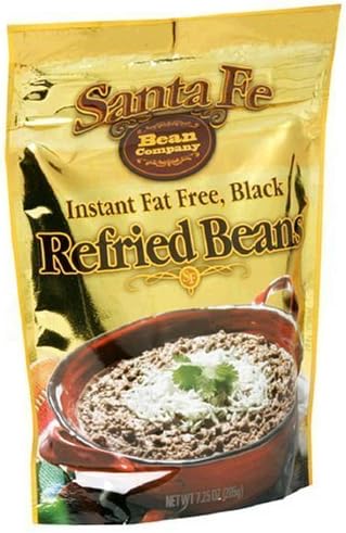 Santa Fe Instant Fat Free Black Refried Beans 7.25 Oz (Pack of 3)