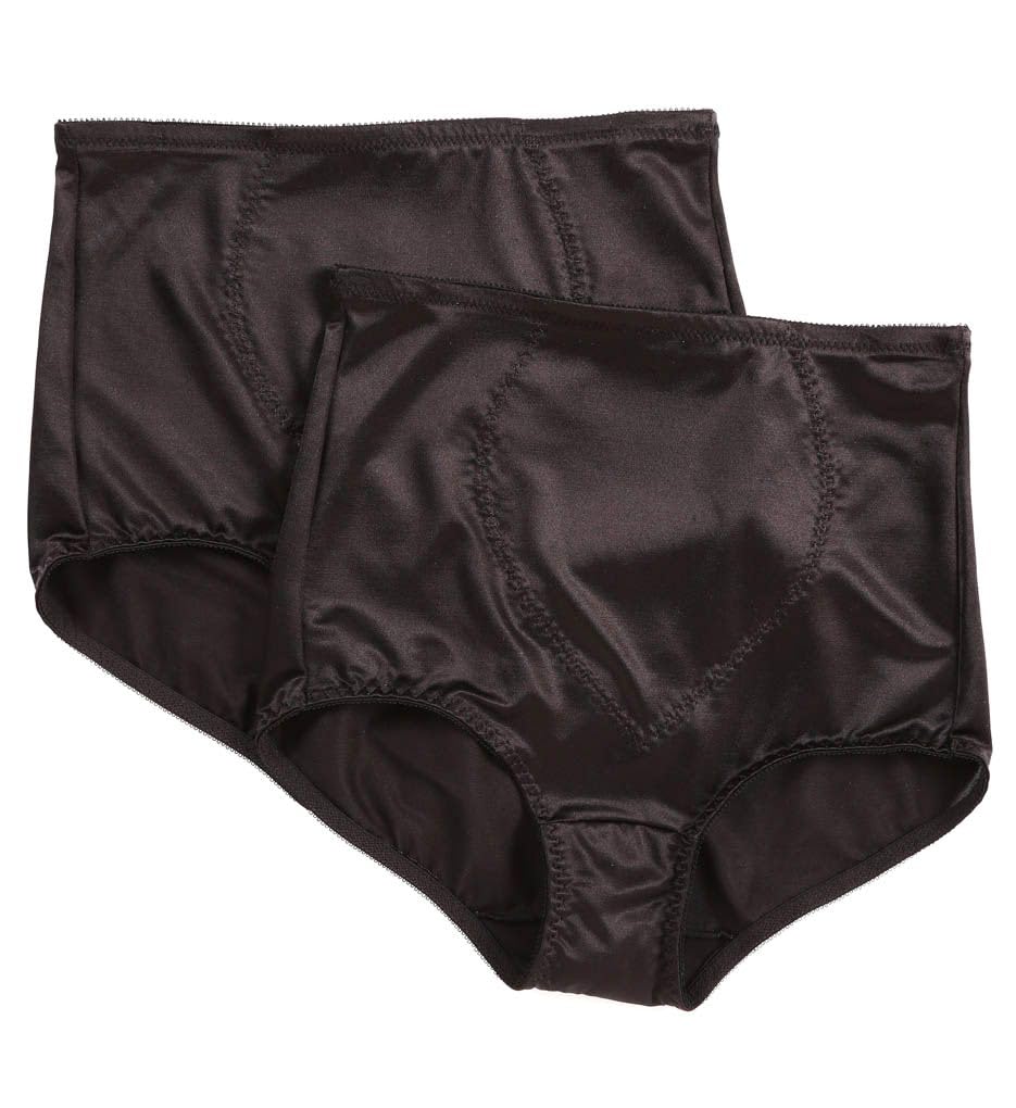 Bali Women's Shapewear Tummy Panel Brief Firm Control 2-Pack - black - Medium