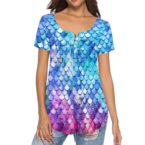 Forchrinse Pink Ladybug Causal V Neck T Shirt for Women Short Sleeve Tops Tunic Blouses Fashion Summer Top Shirts Plus Size