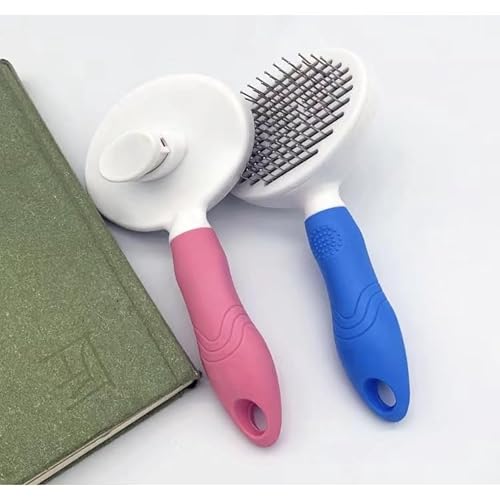 Escova Pente Plastico Ferro Para Pentear Cachorros e Gatos Pet Tirar os Pelos