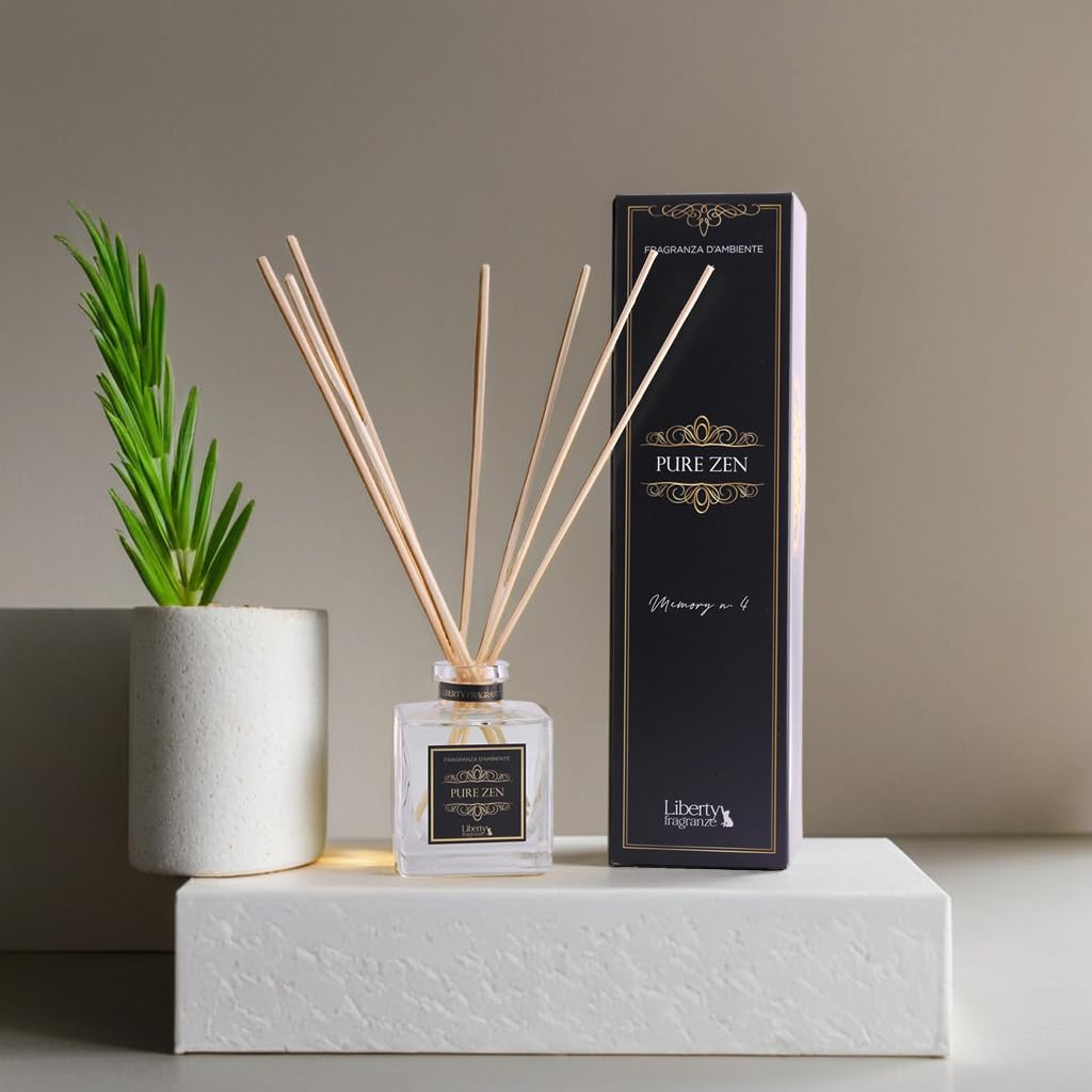 Primavera - Fragranza Ambiente di Lusso - Essenza dei Ciliegi di Osaka - Note di Rum, Fiori di Ciliegio e Sandalo - Profumazione d'Ambiente - Diffusore con Bastoncini - 200ml