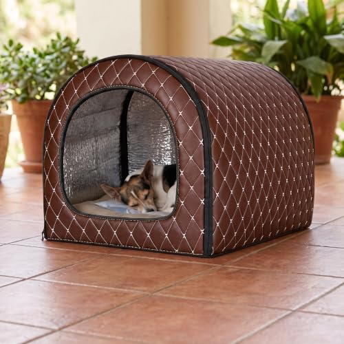 Cama para mascotas exterior grande con bolsas de hielo para perros 3