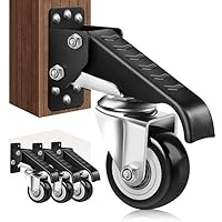 Yeabett Schwerlast-Rollen 270KG, Versenkbare Rollen Bank Rollen Räder Werkbänke Tische und Geräte, Stepdown Rollen 4er-Pack