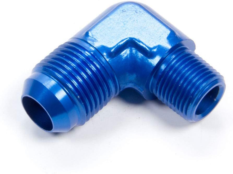 Aeroquip FCM2016 Blue Anodized Aluminum -10AN To 3/8" 90-Degree Pipe Adapter
